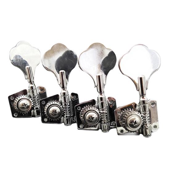 4Pcs Open Gear Bass Tuner Electric Bass Machine Head Left Right Hand Guitar Bass Tuning Key Peg Replacement Parts