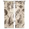 Schizzo di Pasticceria Motivo Senza Cuciture Tende Trasparenti in Tulle per Soggiorno la Stanza Camera da Letto Decorazione Cucina Tende Voile Organza