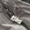 Cute mini fluffy cat keychain