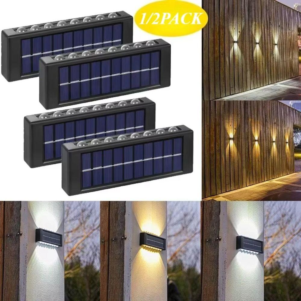 Warm Light Solar Wall Lamp Streetlights Waterproof Lamp Decoration Lights Outdoor Lighting  Garden