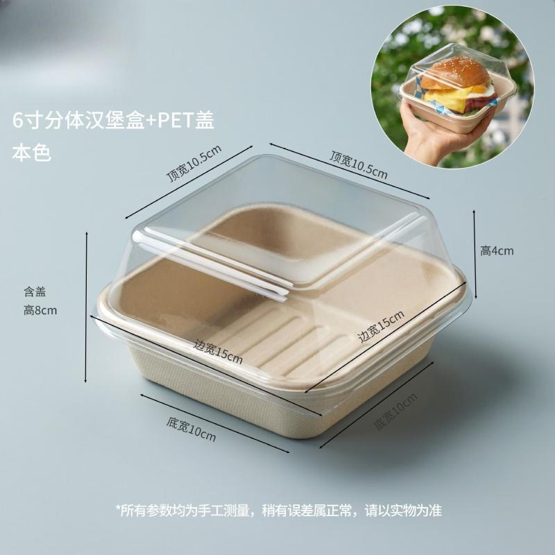 

Disposable Paper Pulp Food Containers with PET Lids