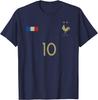 2026 USA Kanada Mexiko Weltmeisterschaft Frankreich Fußball #10 Retro Grafik T-Shirt Atmungsaktiv Reine Baumwolle Lässig Rundhalsausschnitt