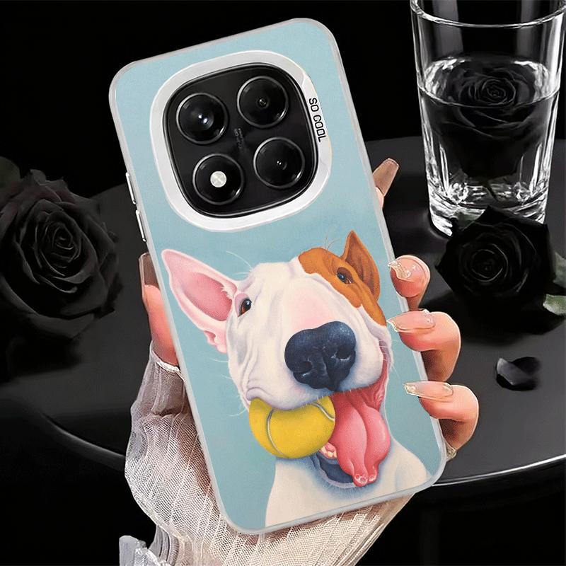 Bull Terrier Dog Cute Puppies Soft Phone Case for Samsung Galaxy S24 S25 FE S26 Edge S23 Ultra S22 Plus S21 + Shockproof Cover B