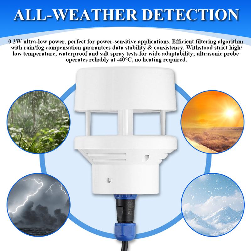 0-45m/s Ultrasonic Wind Speed and Direction Sensor Module Detection Weather Station Transmitter Output RS485 0-5V 0-10V 4-20mA