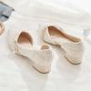 Fairy Spring and Summer Pointed Head Gentle Shallow Mouth Small Fragrant Wind Single Shoes Style Shoes High Heel Sandals Thick Heel Versatile