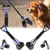 Long Handle Dog Poop Scooper, Folding Pet Waste Clean Up Tool with Bag Dispenser, Durable Pooper Scooper for Dogs Yard Cleaning