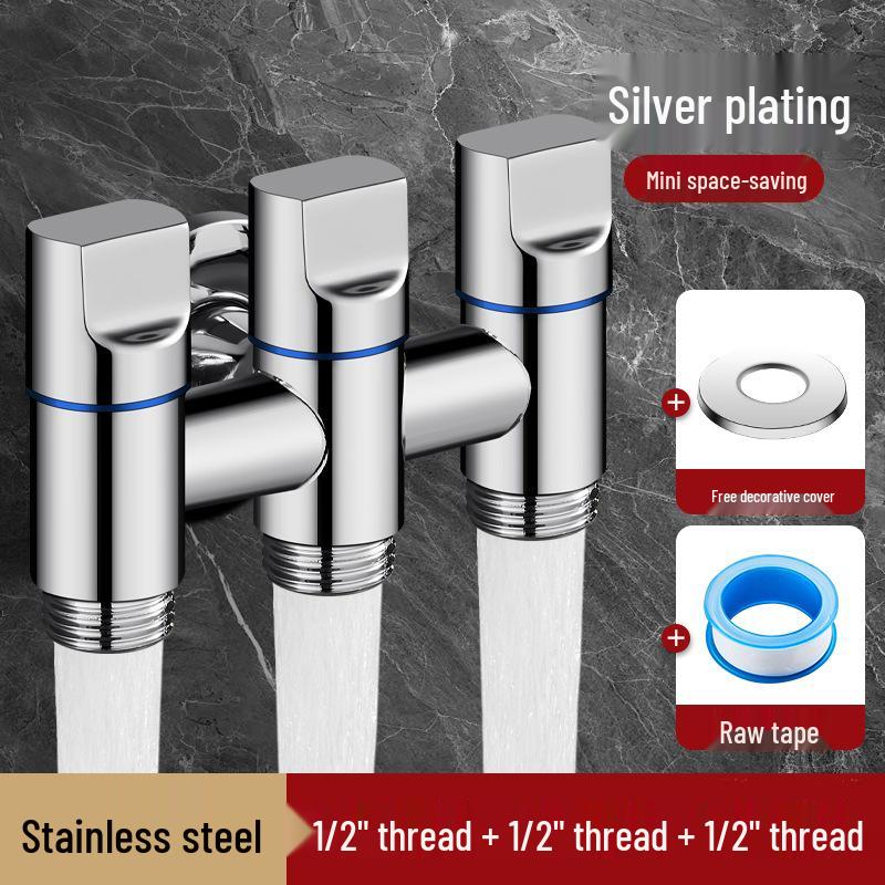 Multi-Functional 3-Way Washing Machine Water Inlet Valve and Connector