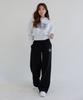 AWESOME STUDIO Low-Waist Wide Sweatpants Black