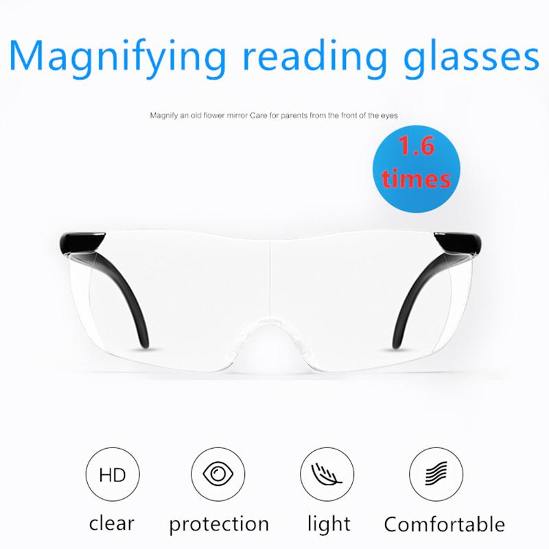 1.6 Times Magnification Reading Glasses Rimless Big Vision Magnifying Portable Plastic Presbyopia Glasses Women Diopter 20.5