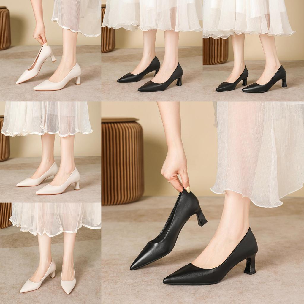 High Heel Court Shoes For Women With Superfiber Material For Work And Casual Wear