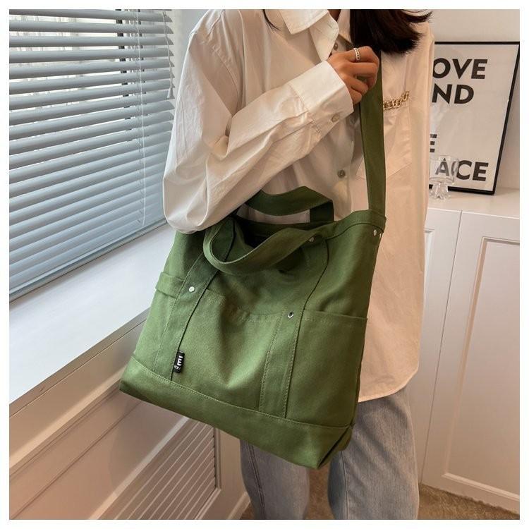 Большая холщовая сумка для женщин, студентов колледжа, новая сумка-тоут в уличном стиле 2023