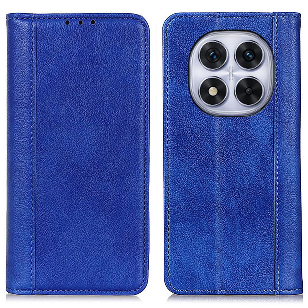 

Чехол-подставка для Xiaomi Redmi Note 14 Pro 4G из спилковой кожи с текстурой личи, чехол-кошелек для телефона B
