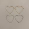 Ninlere Women's Slim Ring Simple Earrings Heart Shape