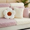 Thicken Taffel Velvet Seat Cushion Cover Elastic Jacquard Sofa Cover Adjustable Removable Furniture Protector For Pets Kids