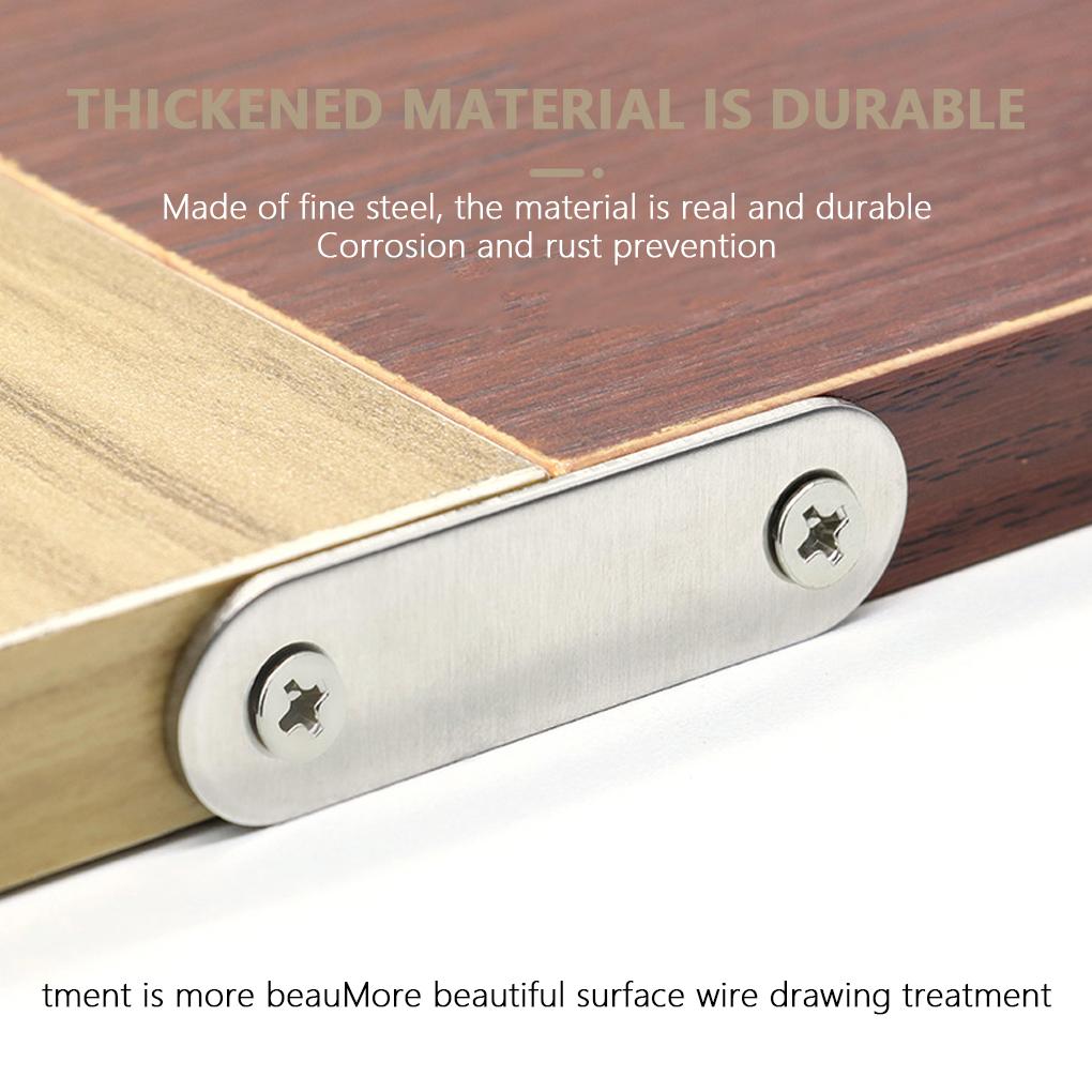 10 Stück Edelstahl Eckwinkel Gerade Flache Platte Strebe Verbinder Zuhause Hotel Schrank Schreibtisch Tisch Zubehör