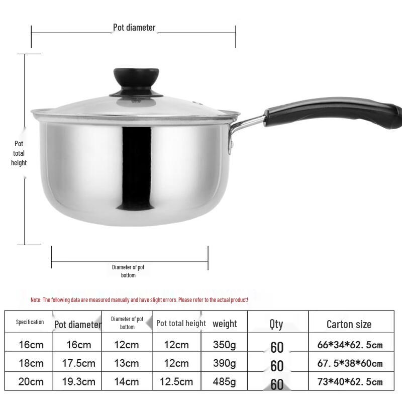 Zhishi 3-Piece Stainless Steel Pot Set