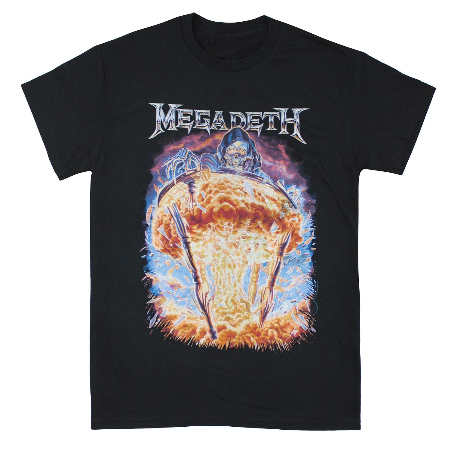 Men s Megadeth Bomb Splatter T-shirt Small Black 2XL
