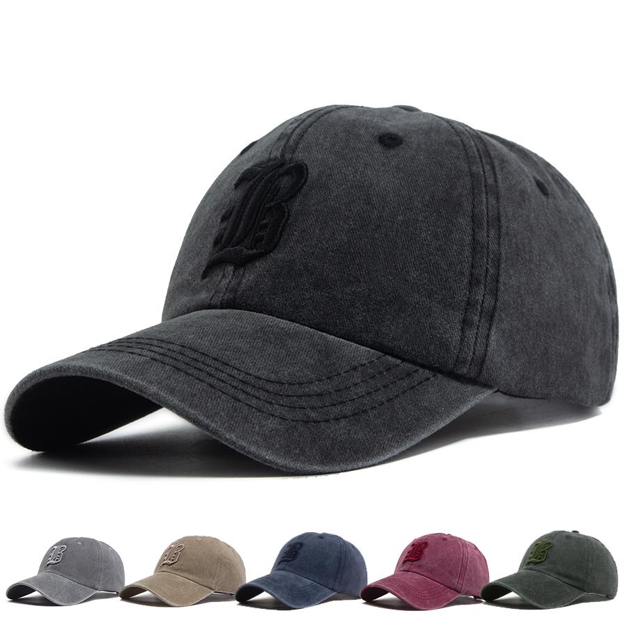 Fashion 3D Embroidery Letter Baseball Cap Men Women Vintage Washed Soft Dad Hat Snapback Retro Hip Hop Outdoor Casual Visor Caps