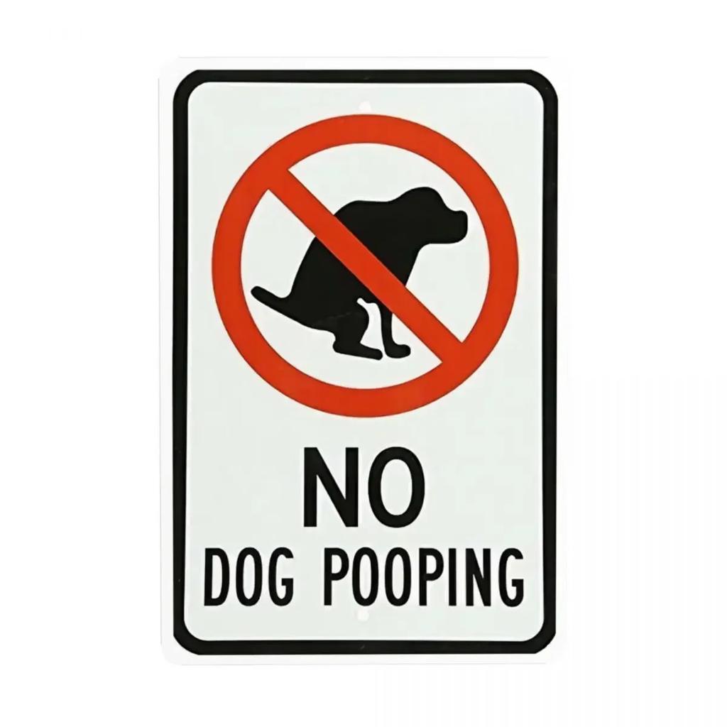 NO Dogs Allowed Metal Tin Sign Retro No Dog Poop Sign Tin Decorative Signs Plaques Club Cafe Restaurant Man Cave Bar Metal Plate