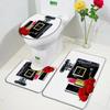 Set Tenda da Doccia Profumo Moda Fiore Rosa Rosa Donna Moderna Ragazza Decorazioni Bagno Casa Tappetino Antiscivolo Tappetino da Bagno Copri Sedile WC