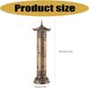 Antique Metal Vertical Cylinder Incenses Burners With Heart Sutra Engraving Design For Home Meditations And Decors B03E