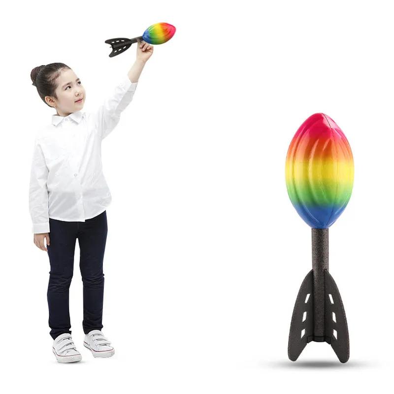 Interactive Outdoor Game for Kids - Elastic Rocket-Shaped Foam Darts Ball - Fun Hand-Thrown PU Foam Rocket Toys for Parent-Child