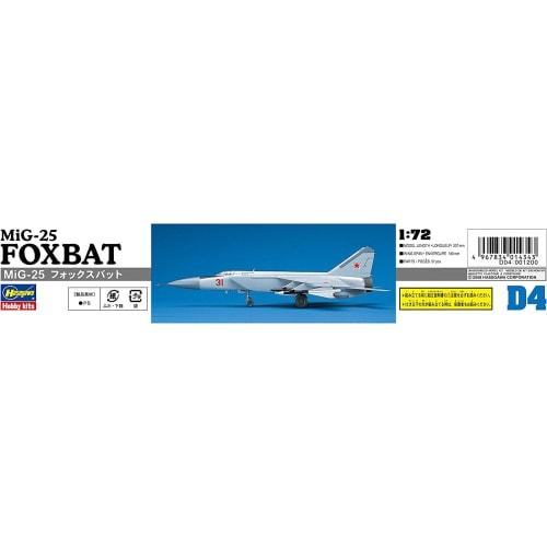 Hasegawa 1/72 Soviet Air Force Mig 25 Foxbat Plastic Model D4