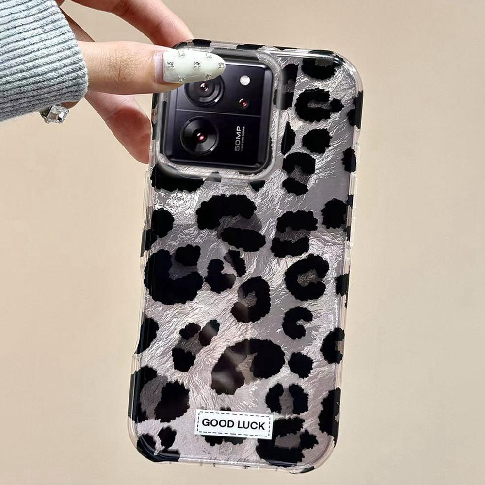 Retro Black Leopard Print Pattern Phone Case for Xiaomi 13T 14T 11 Lite NE Poco X5 M6 Pro X6 X7 X3 Pro NFC C65 C61 M5S TPU Cover