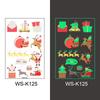 In-Stock Luminous Christmas Temporary Tattoo Stickers for Holiday Party & Window Decoration Gifts
