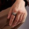 Adjustable Open Ring Men Women Vintage Faith Cross Signet Sterling Retro Style
