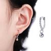 Personality Girls Women Beads Copper Stud Earrings Fashion Jewelry Ear Buckle Hoop Earrings