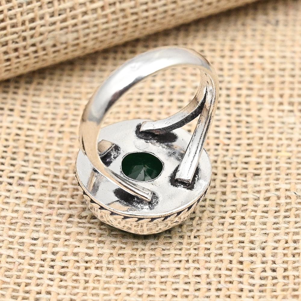 Bijuterii din argint solid 925 cu piatră prețioasă onix verde fațetate pentru femei