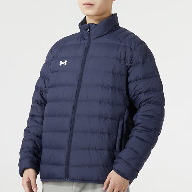 Under Armour Solid Color Casual Stand Collar Quilted Down Jacket Unisex Outerwear Navy 23600804-409