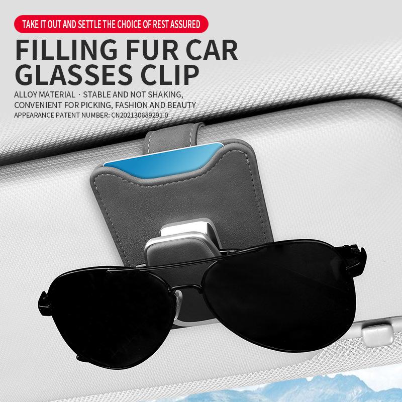 AGTZC1 1Pcs Car Interior Glasses Clip Card Storage Holder For Porsche Panamera Carrera Macan Boxster Cayman Cayenne 911 Car Accessories