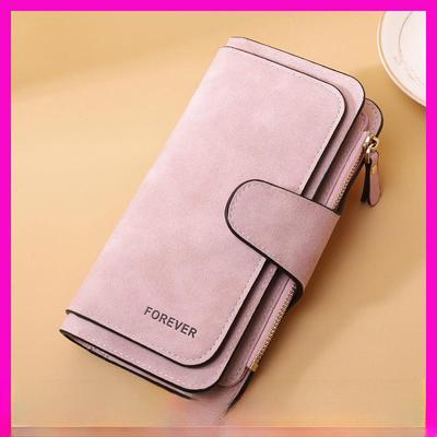 Korean Women's PU Leather Frosted Clutch: Multi-Purpose Long Wallet & Large Capacity Card Holder