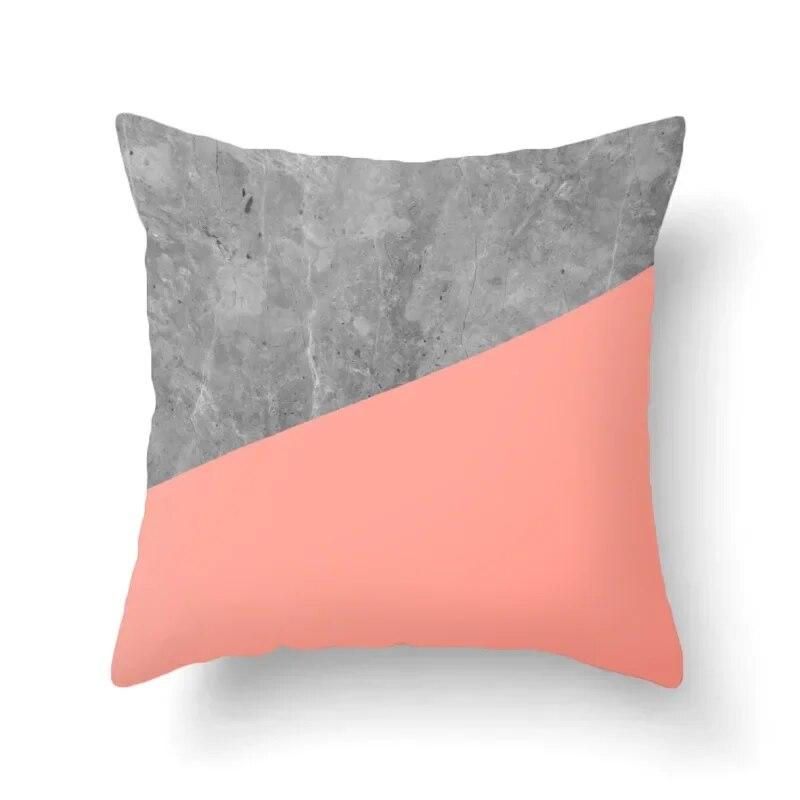 Nordic Fashion Simple Geometric Abstract Cushion Peach Skin Decoration Pillowcase Living Room Sofa Home