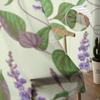 Lila dekorative gedrehte Bohnen Chiffon transparente Vorhänge für Wohnzimmer Schlafzimmer Küche Dekoration Fenster Voiles Tüll Vorhang
