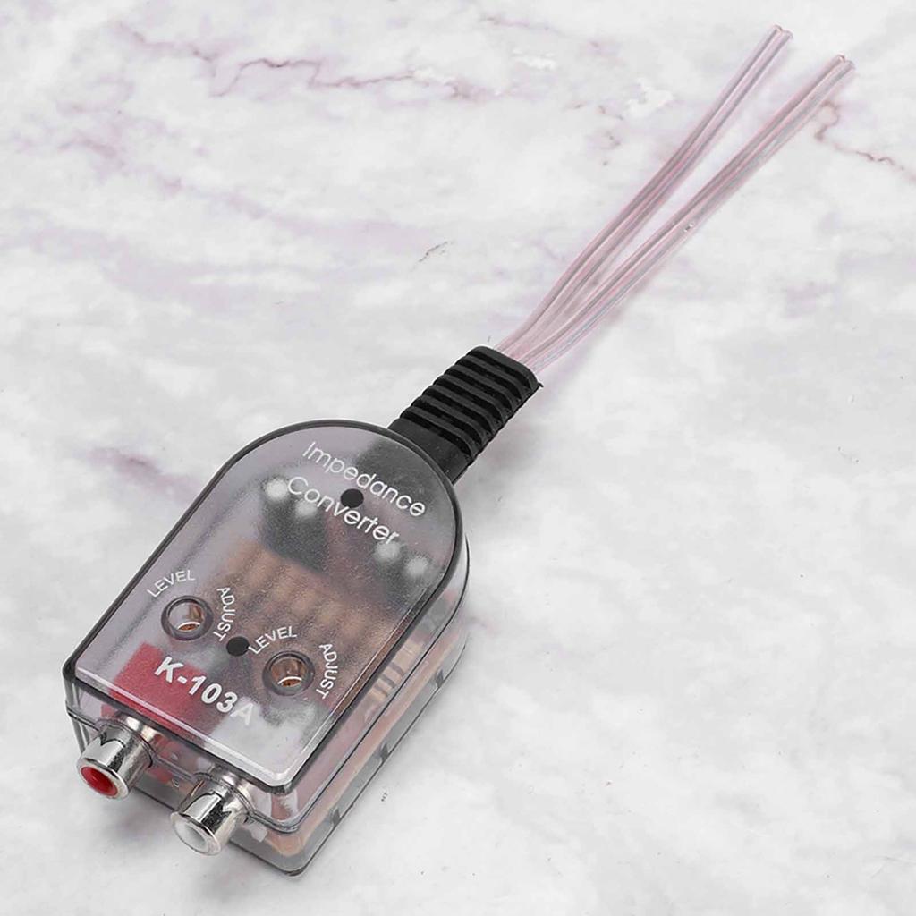 Difuzor reglabil Stero pentru mașină Convertor de impedanță audio linie RCA de înaltă la scăzută