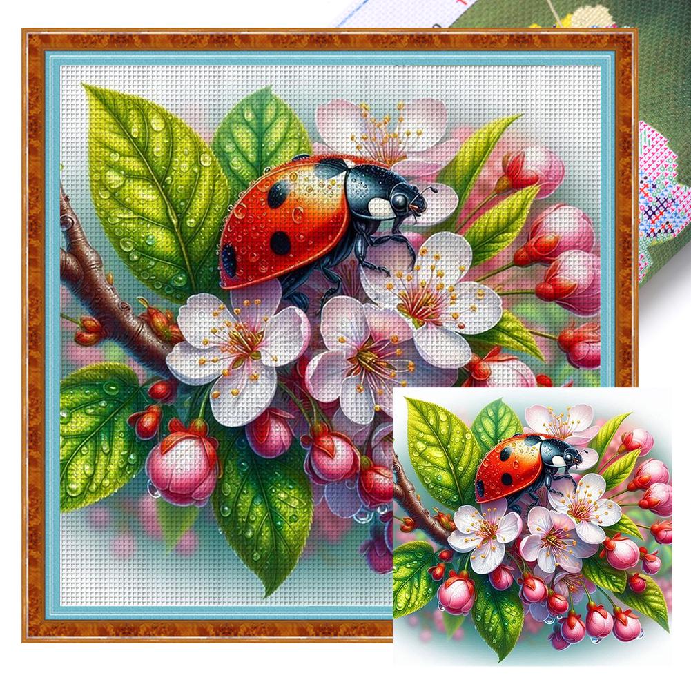 Full Embroidery cotton Thread 11CT Printed Flower Cross Stitch Kit Art