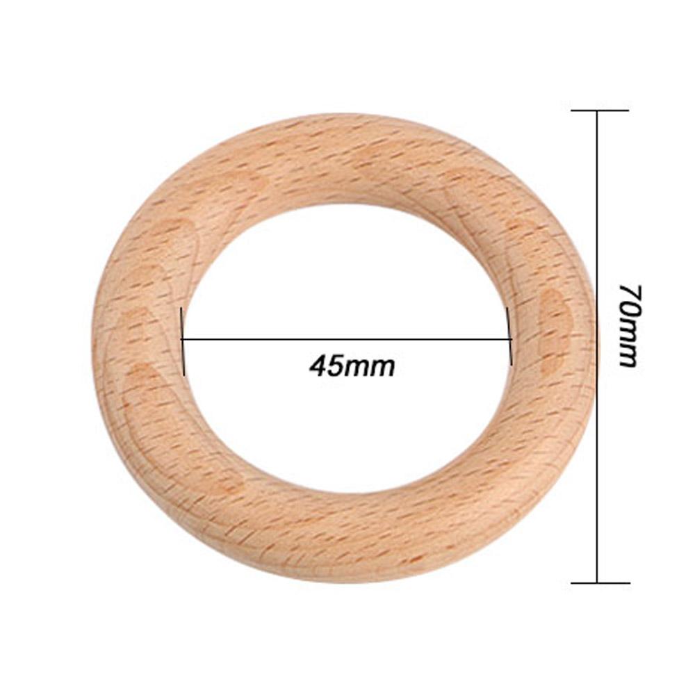 Kovict 3pc/Lot 40/50/55/60/65mm Natural Beech Wooden Ring DIY Crafts For Jewelry Making Home Decoration Handmade Accessories