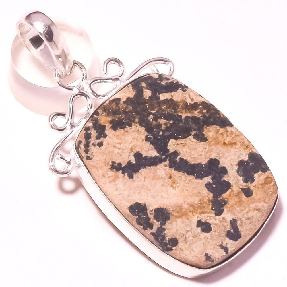 

Picture Jasper Gemstone Pendant Handmade Thanksgiving Gift Jewelry 2.1 J1N41