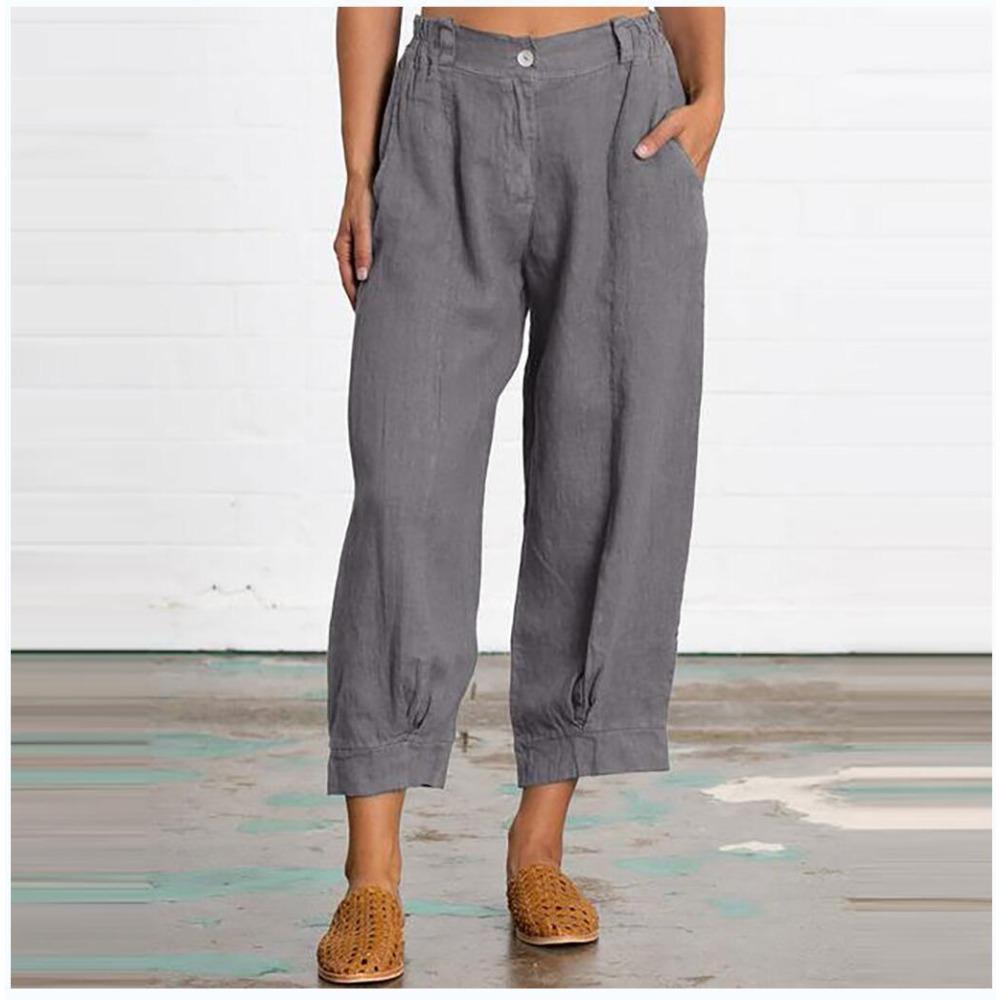 

Women s Loose 9/10 Casual Pants M сірий колір