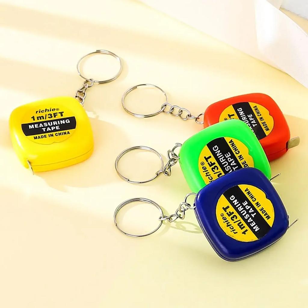 1pcs Mini Portable Sewing Tailor Fabric Ruler Retractable Soft Ruler with Keychain Measurer