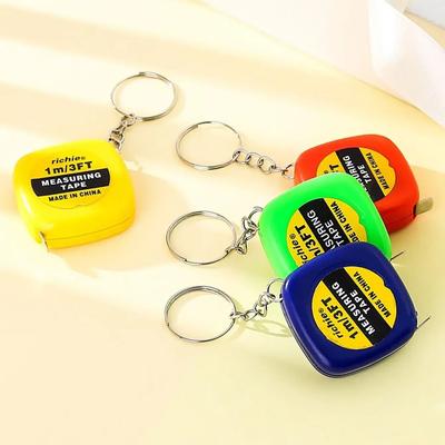 1pcs Mini Portable Sewing Tailor Fabric Ruler Retractable Soft Ruler with Keychain Measurer