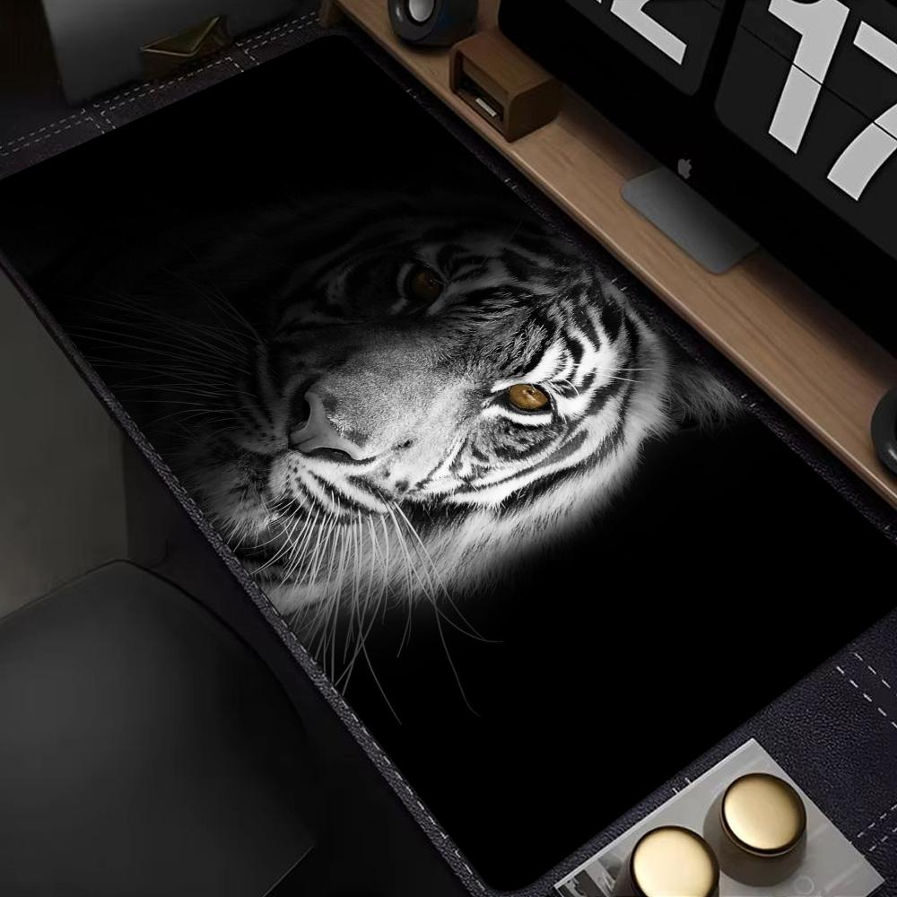 HYBXAXC Tiger Mouse Pad XXL Gaming Accessories Office Gamer Keyboard Desk Mat NonSlip Laptop Large Mousepad