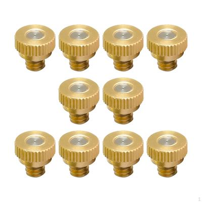 10 Pieces Brass Misting Nozzles Fogging Spray Heads Water Mister Effectively Accessories