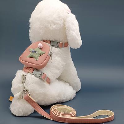 Adjustable Dog Traction Rope for Puppy Multi-Function Pet Knapsack Poodle Traction Rope Chest Strap Walking Dog Rope