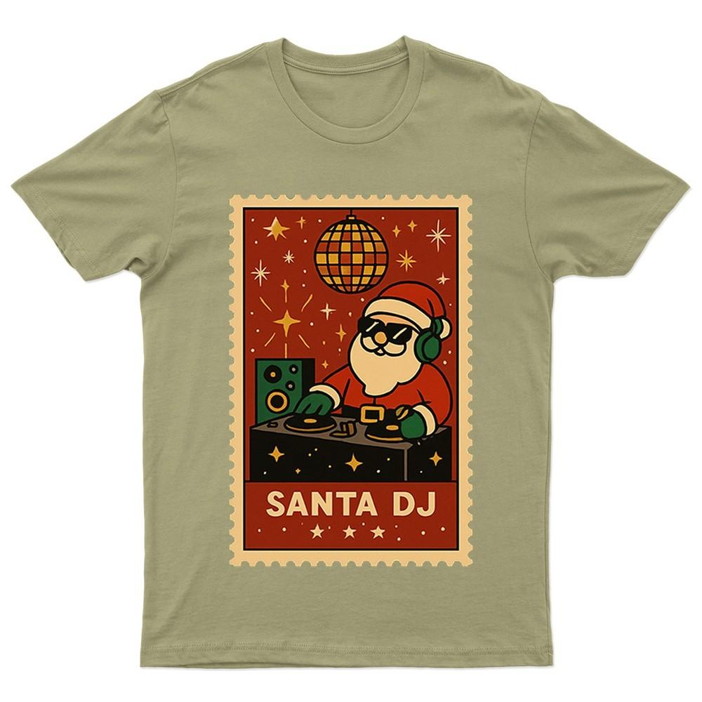 Santa DJ Christmas Retro TShirt Unisex Gift Seasonal Funny Xmas Claus Unisexs