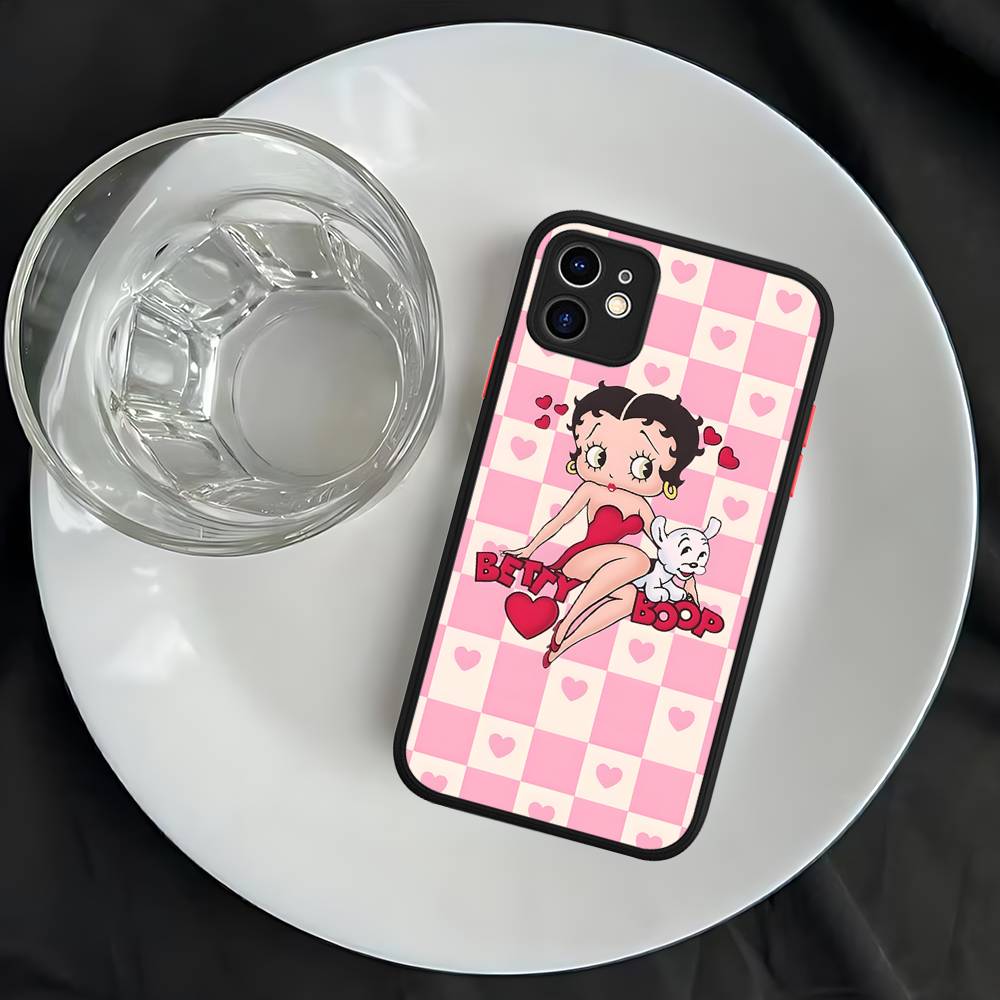 B-Bettys Boops Phone Case For IPhone 16 15 14 Plus 15 13 12 11 Pro Max X XS MAX Matte Cover