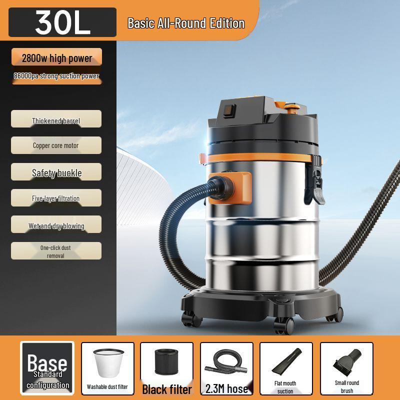 High Suction Vacuum Cleaner for Wet/Dry Use - Ideal for Initial and Grout Cleaning, Car Washing, and Industrial Needs
